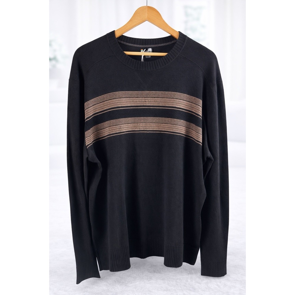 New Smartwool Sweater Sparwood Stripe Crew Neck‎ Wool Blend Size XXL 2X